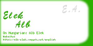 elek alb business card
